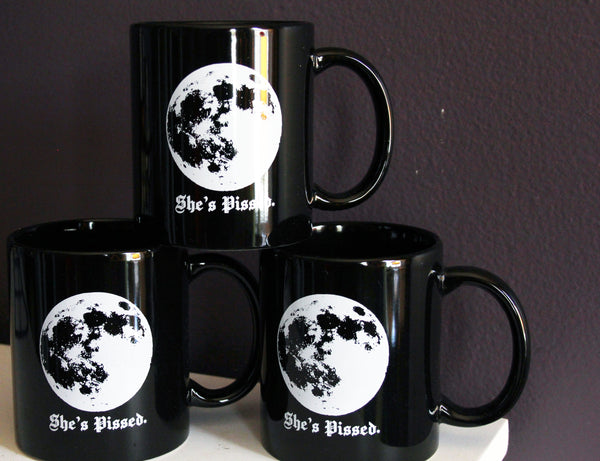 The Moon is Pissed Ceramic Mug