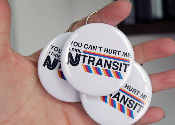 You Can't Hurt Me on NJ Transit Keychain Bottle Opener