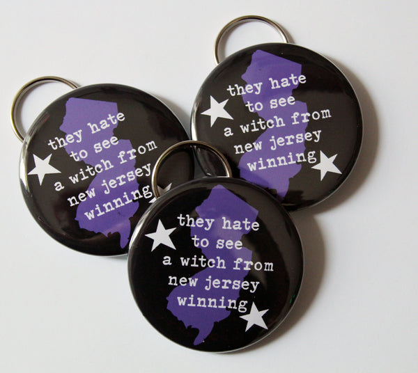 The Hate to See a Witch from New Jersey Winning Keychain Bottle Opener