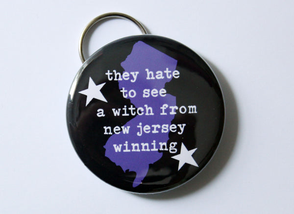 The Hate to See a Witch from New Jersey Winning Keychain Bottle Opener