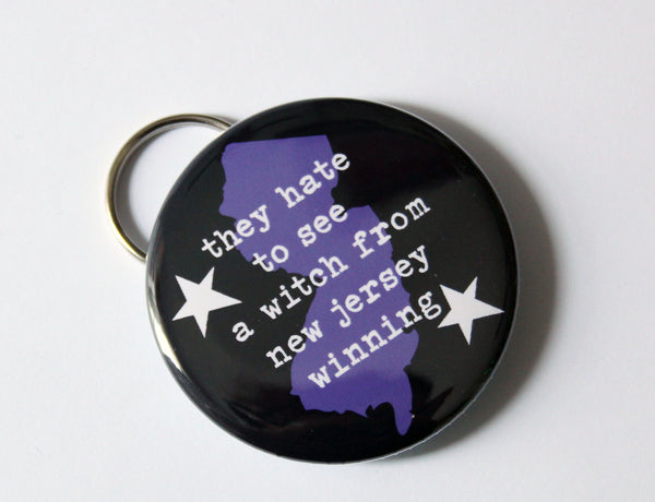The Hate to See a Witch from New Jersey Winning Keychain Bottle Opener