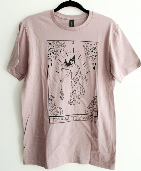 It's a Witch's World T-Shirt in Dusty Lavender / ONLY 3 AVAILABLE