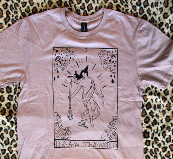 It's a Witch's World T-Shirt in Dusty Lavender / ONLY 3 AVAILABLE