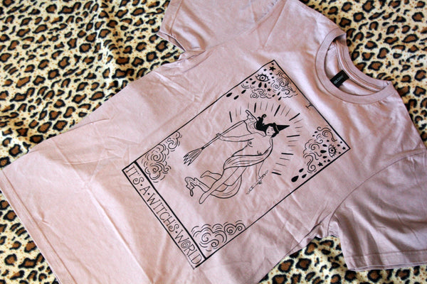 It's a Witch's World T-Shirt in Dusty Lavender / ONLY 3 AVAILABLE