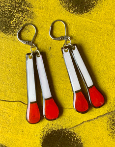 Match Stick Resin Coated Earrings