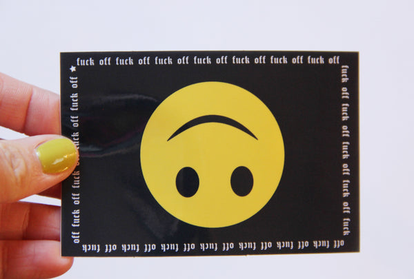 SALE F-Off Smiley Sticker