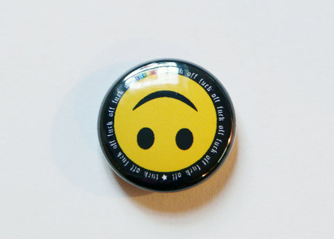 F-Off Smiley One Inch Button