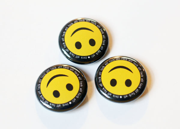 F-Off Smiley One Inch Button