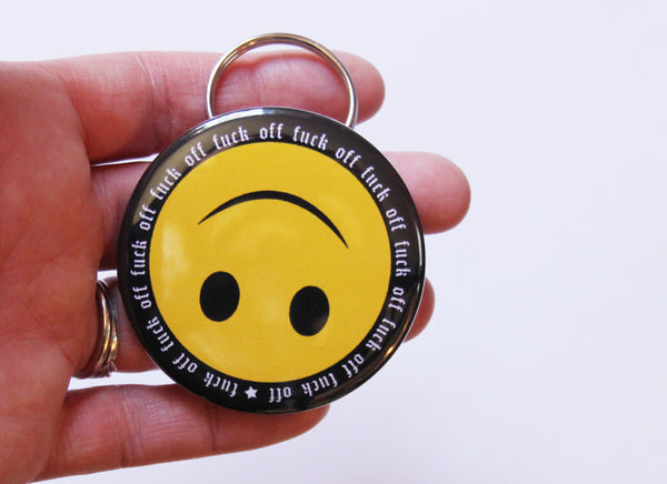 F-Off Smiley Keychain Bottle Opener