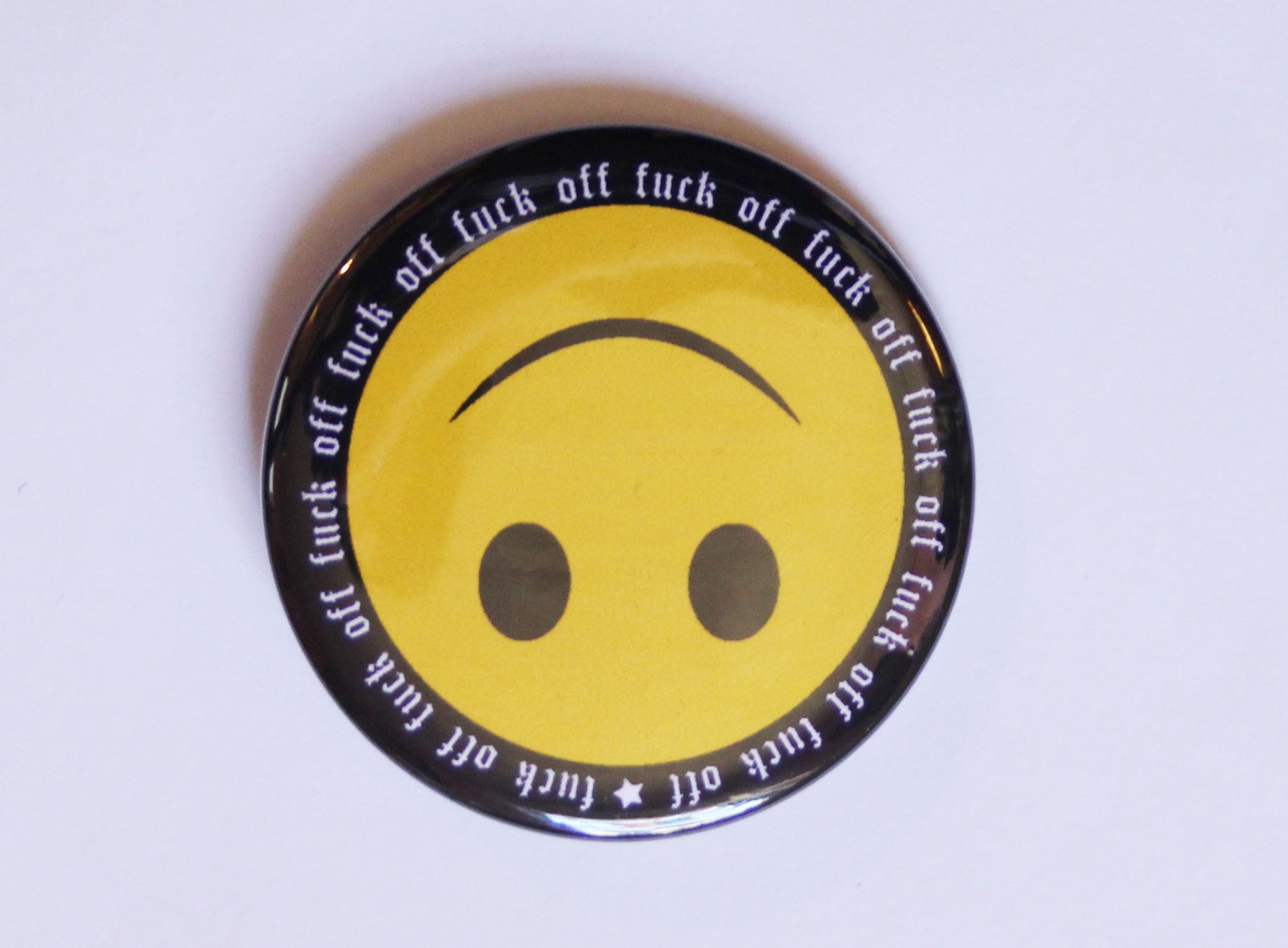 F-Off Smiley 2.25 Inch Button