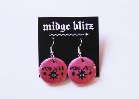 Weird Witch Earrings in Pink