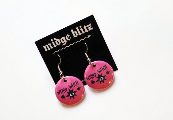 Weird Witch Earrings in Pink