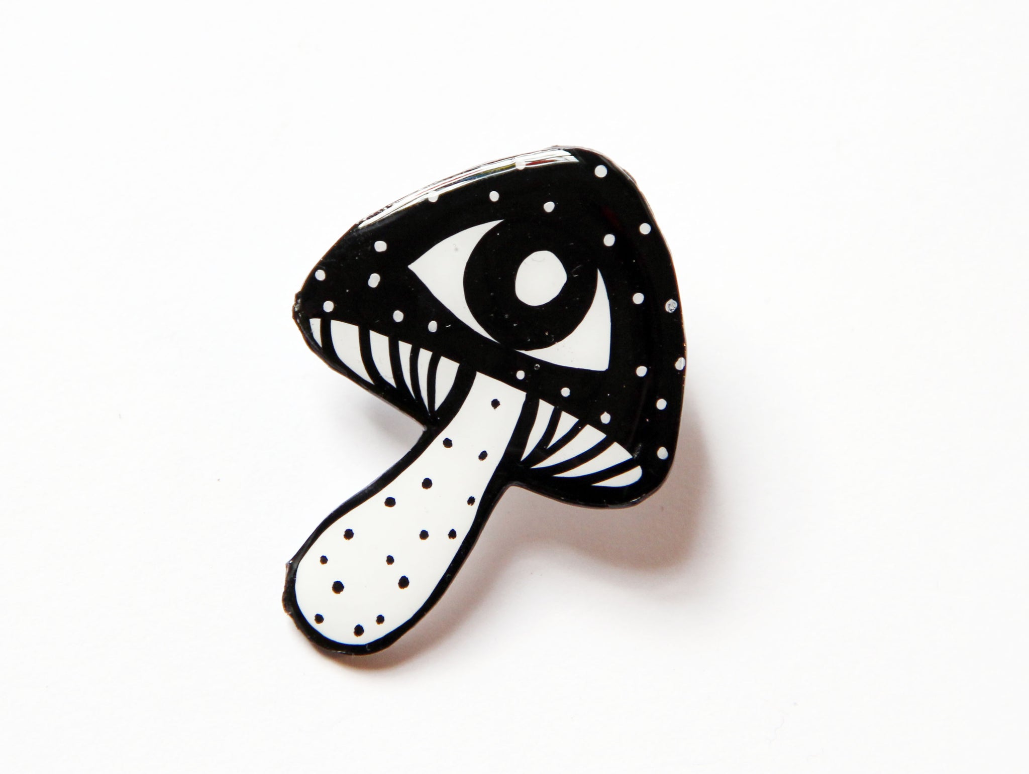 Magical Mushroom Resin Coated Brooch