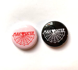 Man Eater Spiderweb One Inch Button