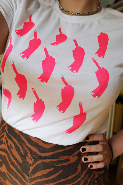 Pink Middle Fingers T-Shirt