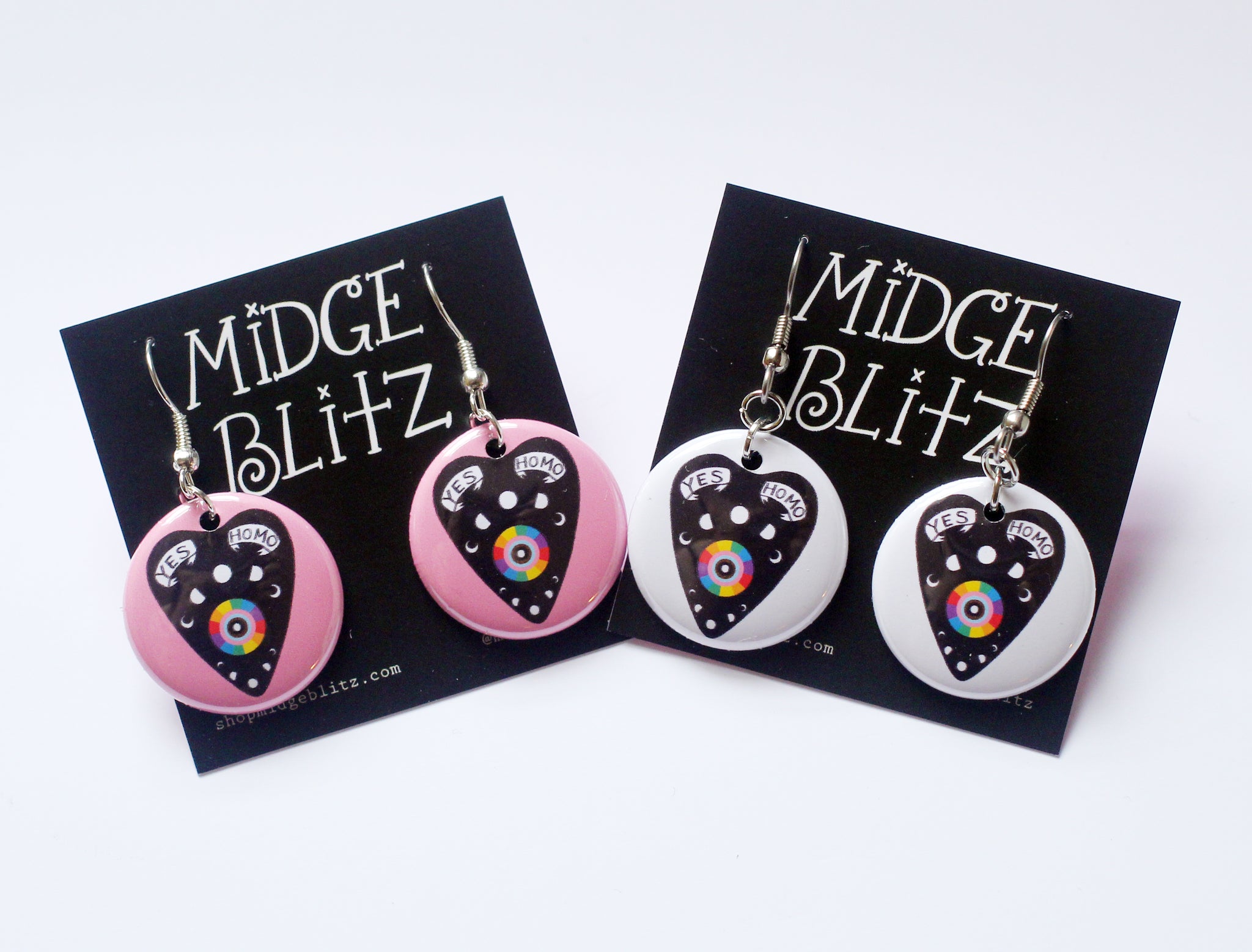 Yes Homo Ouija Planchette Earrings
