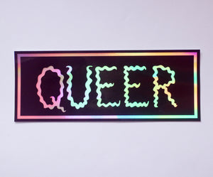 Queer Holographic Bumper Sticker
