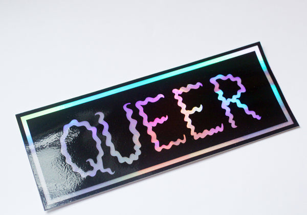 Queer Holographic Bumper Sticker