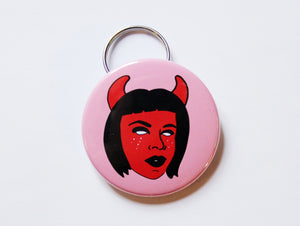Devil Grrrl Keychain Bottle Opener