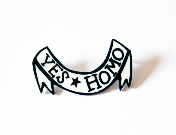 Yes Homo Banner Brooch