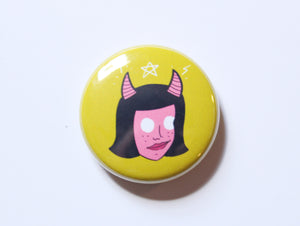 Pink Devil One Inch Button