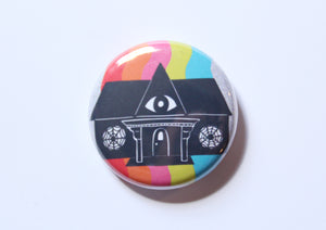Rainbow House One Inch Button