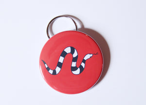 Stripey Snake Keychain Bottle Opener