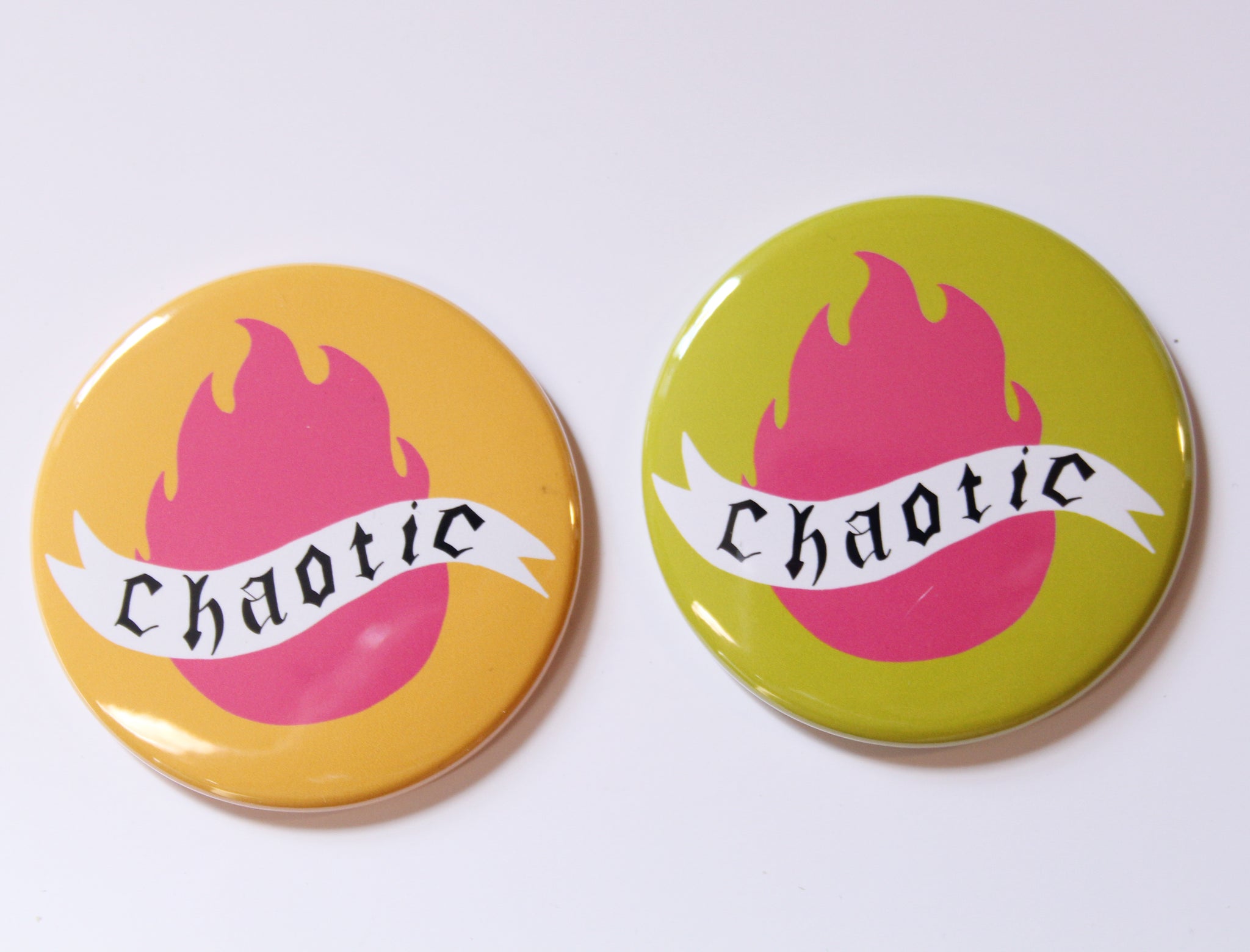Chaotic Pocket Mirror in Green or Orange