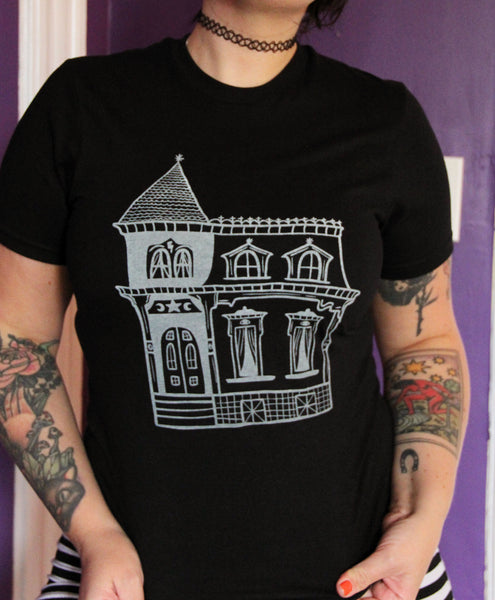 Haunted House GLOWS IN THE DARK! T-Shirt