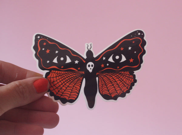 Autumn Moth Vinyl Sticker